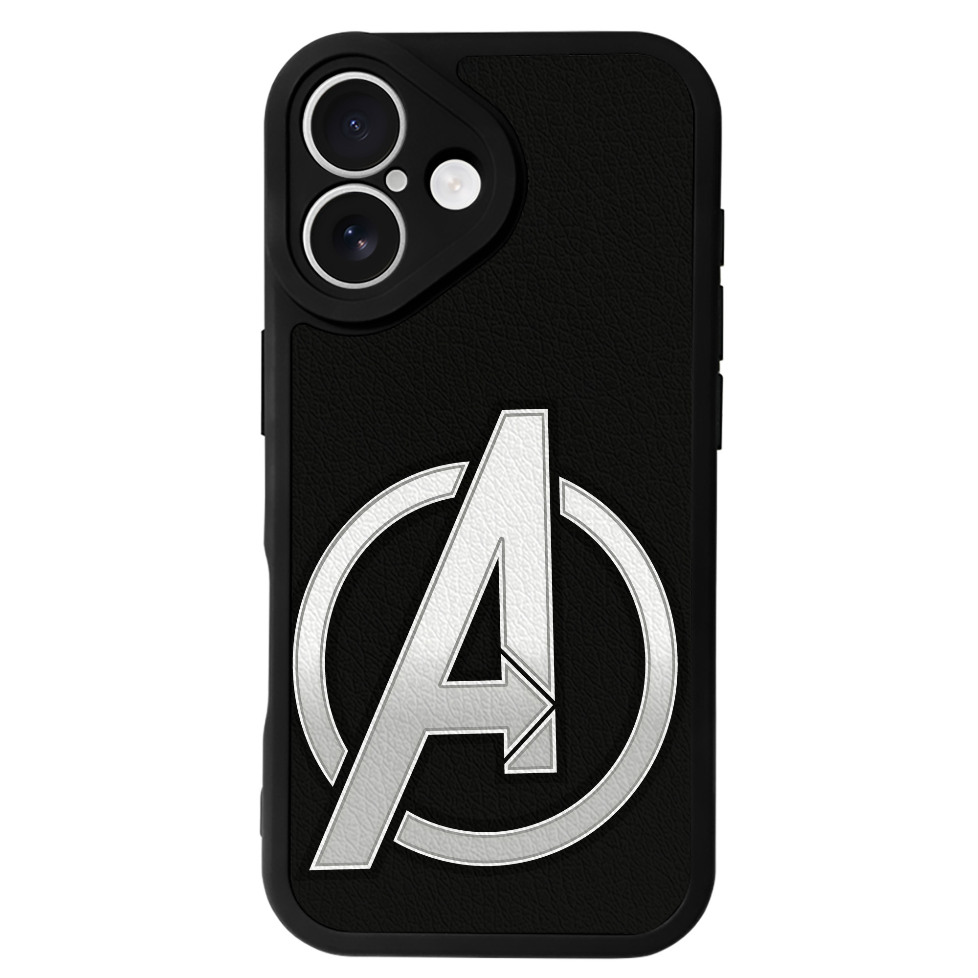 （画像用） アベンジャーズ The Avengers 【iPhone 16シリーズ対応】シリコンスマホケース（レザー調） 材質：シリコン